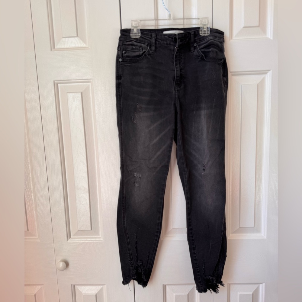 Women's Black Distressed Jeans